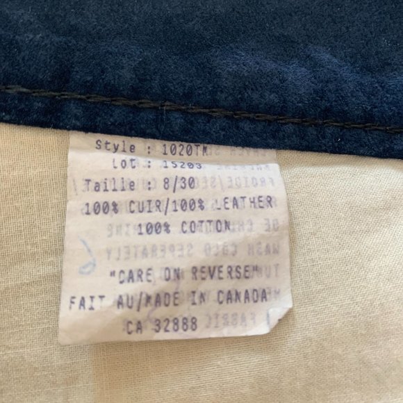 Navy Suede Pants - Picture 3 of 4